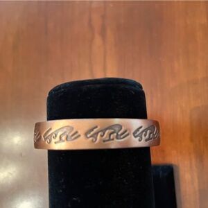 Vintage Wheeler Copper Kokopelli Cuff Bracelet signed Wheeler